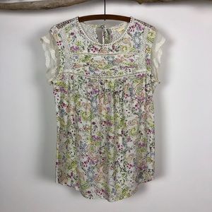 Anthro Meadow Rue Nellore Floral/Paisley Blouse. M